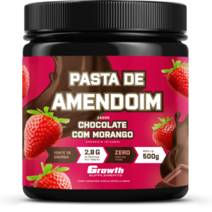 PASTA DE AMENDOIM SABOR CHOCOLATE COM MORANGO 500G