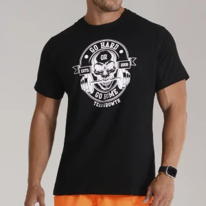 CAMISETA GO HARD GO HOME - GROWTH SUPPLEMENTS
