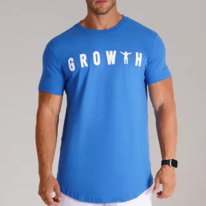 CAMISETA PREMIUM LONG GROWTH MAN AZUL - GROWTH SUPPLEMENTS
