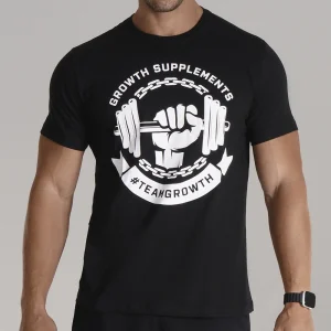 CAMISETA PRETA HALTER - GROWTH SUPPLEMENTS